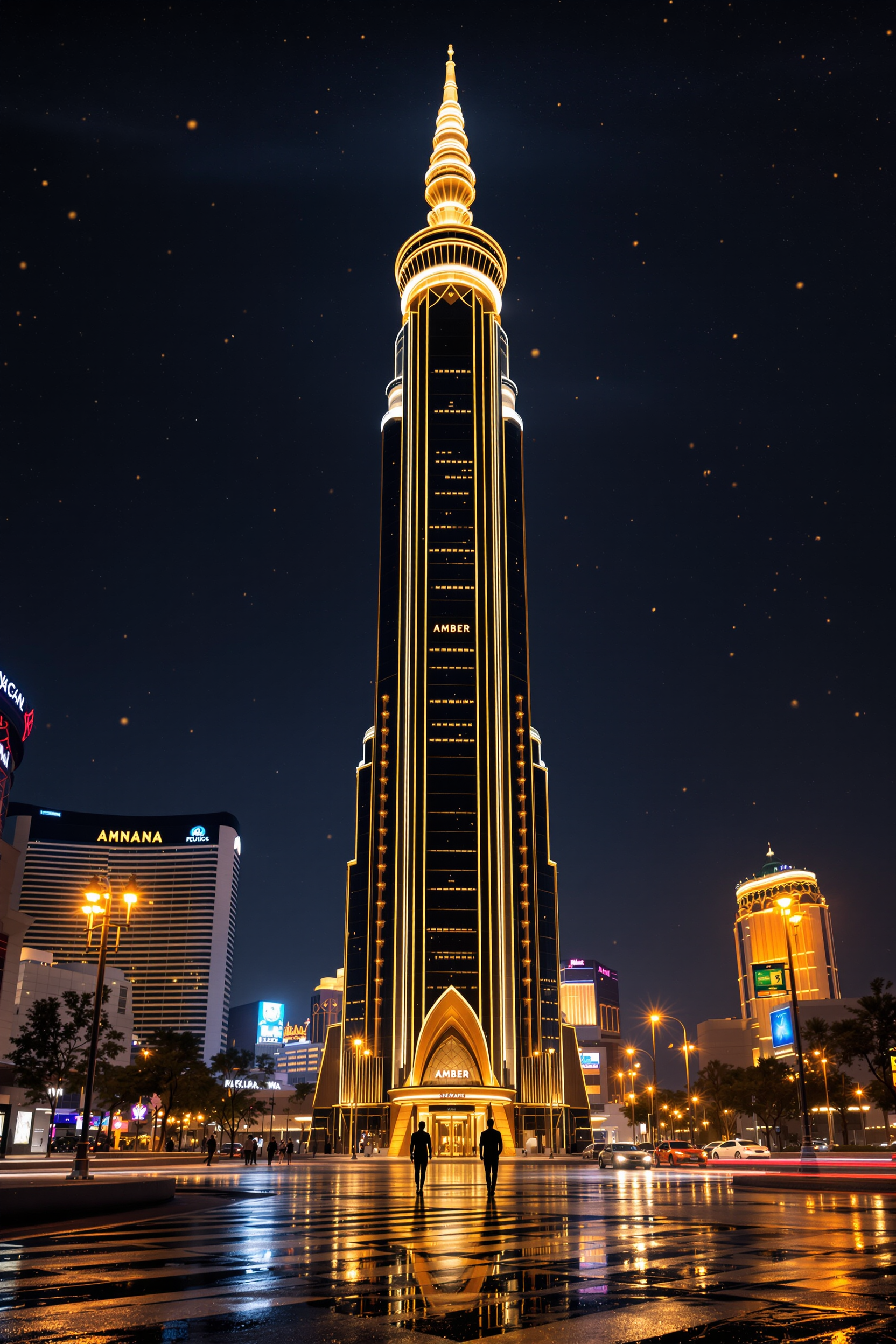 High Stakes Tower — cinematic render · Casino District · MC City