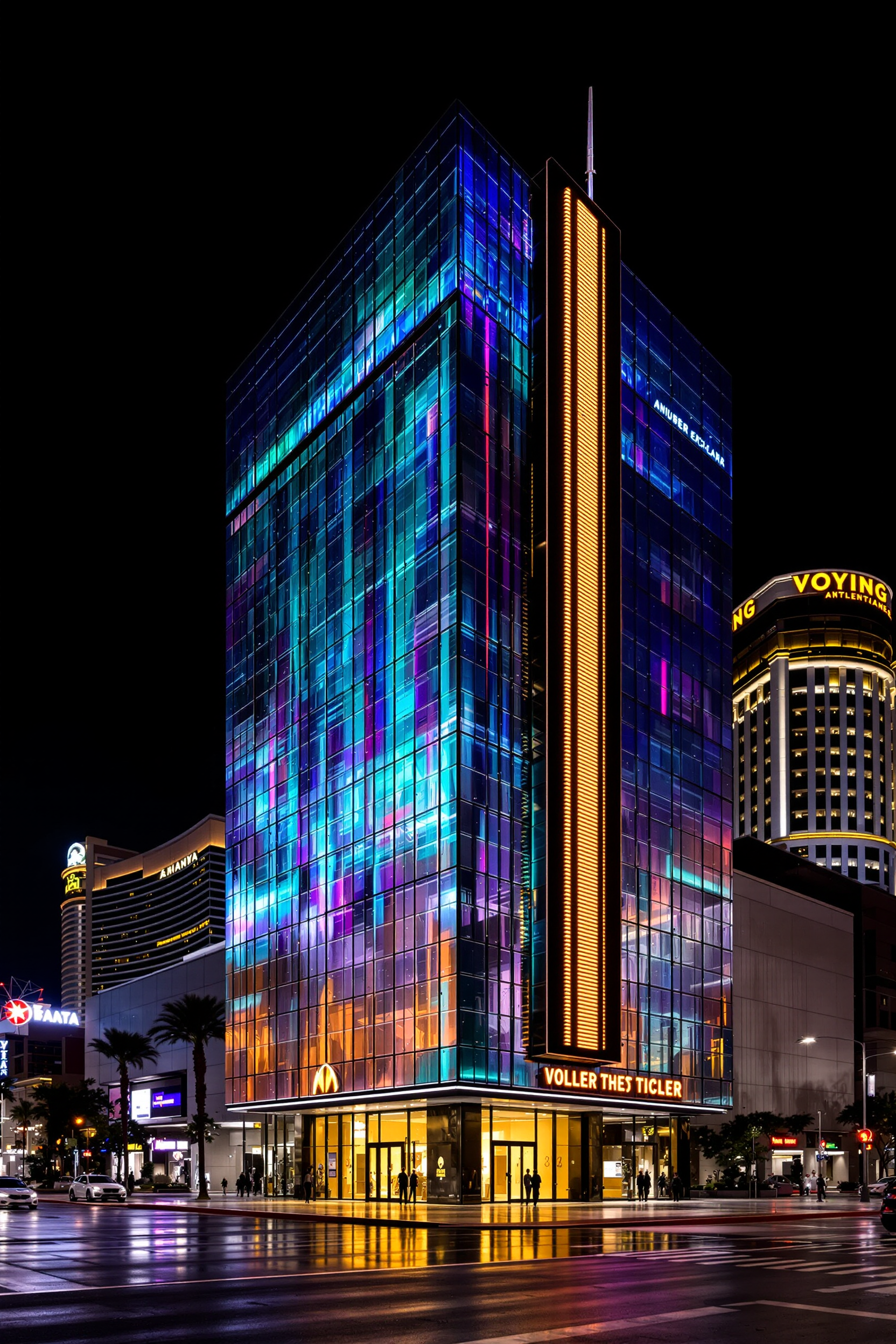 Odds Exchange — cinematic render · Casino District · MC City