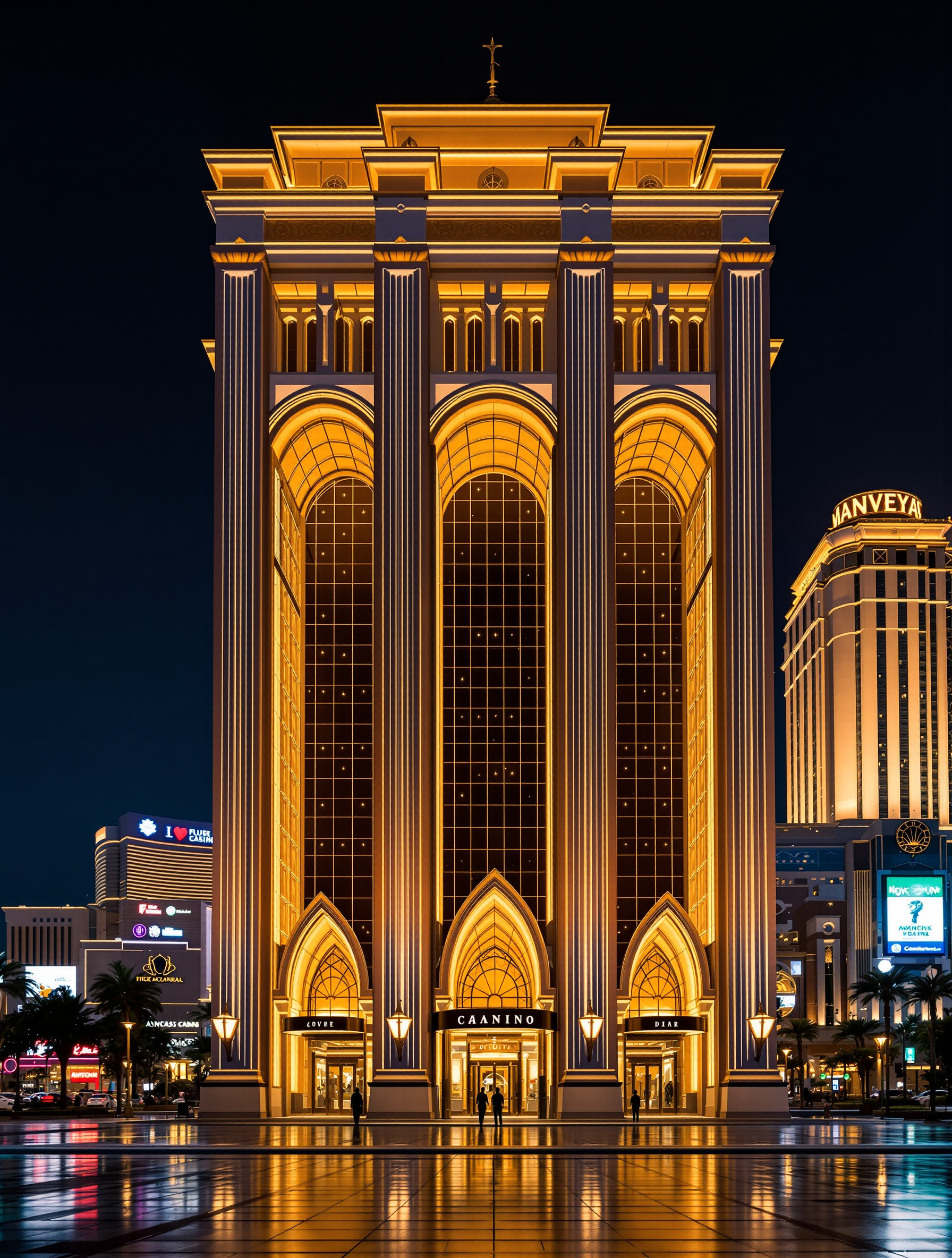 Royal Flush Casino — cinematic render · Casino District · MC City