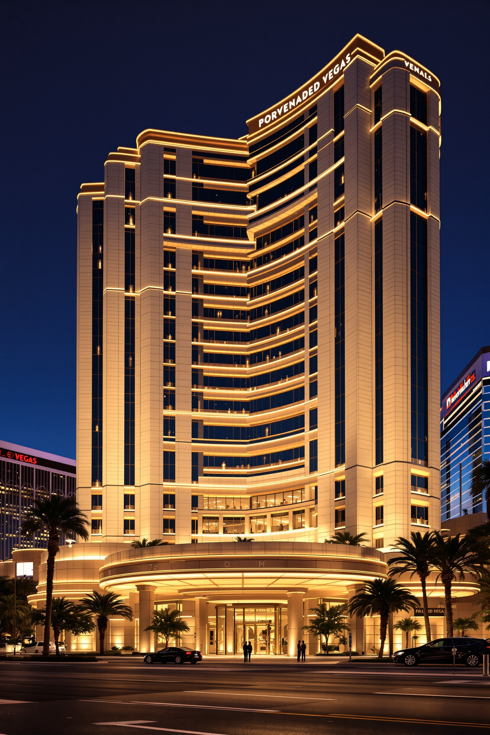 Aura Grand Resort — cinematic render · Casino District · MC City